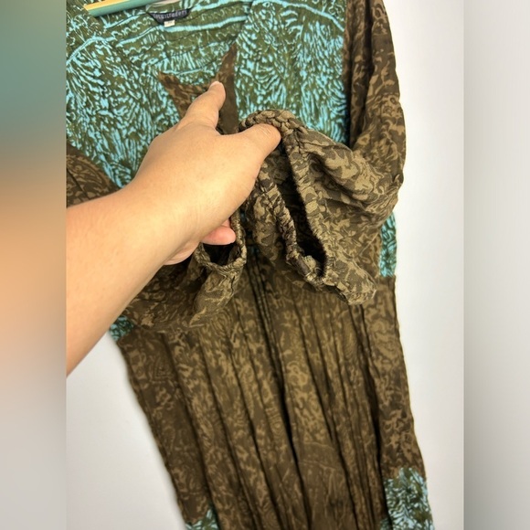 VTG Lotus Traders Plus Size 3X Midi Dress  Batik Tie Tye Boho Asymmetrical Hem - Picture 5 of 16